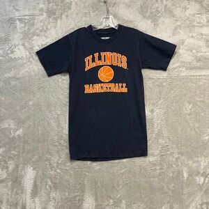 Steve & Barry's Illinois Basketball Shirt Men S Blue Embroidered Fighting Illini